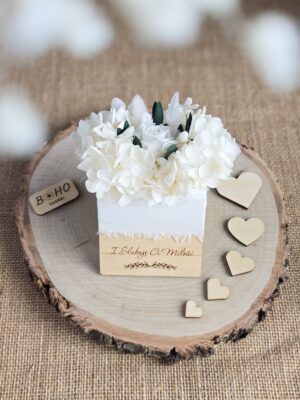 Butonierka ślubna z grawerem I Ślubuję Ci Miłość