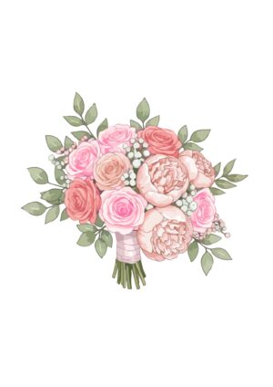 Bukiet ślubny z suszonych kwiatów