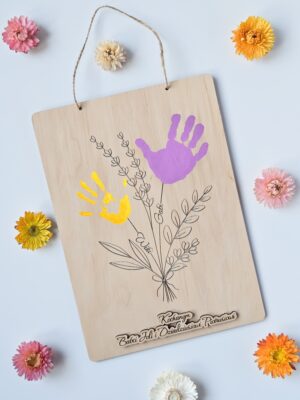 Personalizowana tabliczka na odciski dłoni - prezent na dzień babci i dziadka