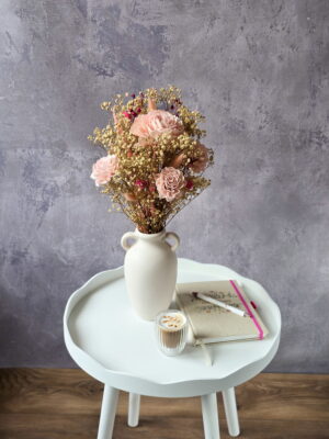 Bukiet do wazonu - gipsówka i suszone kwiaty