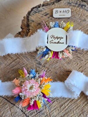 Kolorowy korsarz ślubny z grawerem do wyboru