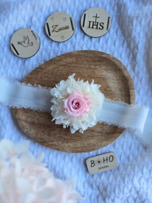 Korsarz komunijny na rękę z grawerem - opaska komunijna dla dziewczynki z imieniem