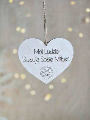 Zawieszka ślubna dla psa - Moi Ludzie Ślubują Sobie Miłość