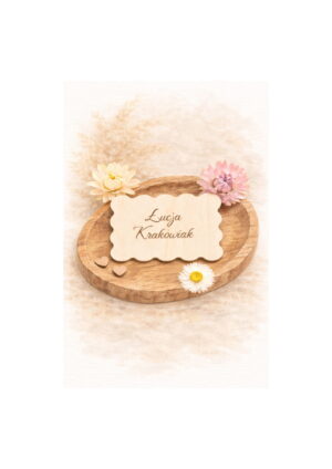 Drewniane winietki z grawerem