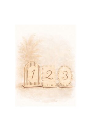 Drewniane numerki na stoły